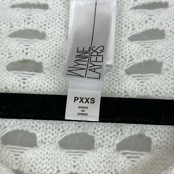 BASICS Cotton Open Stitch Crewneck pullover Sweater Sz PXXS - Picture 6 of 9